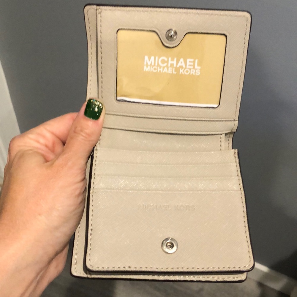 Michael Kors grey small snap wallet